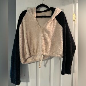 Urban Outfitters, Black and Tan Cropped Sweater, Size Medium